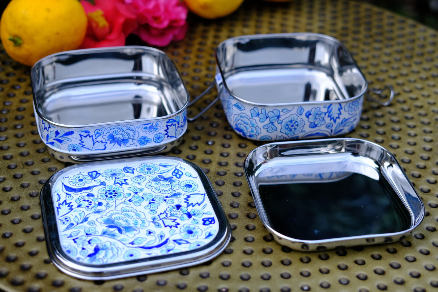 Porcelain Dreams - Hand Painted Stainless Steel Lunchbox