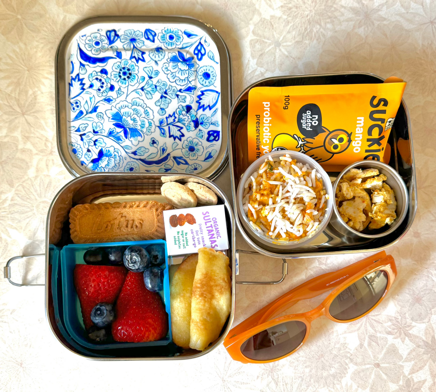 Porcelain Dreams - Hand Painted Stainless Steel Lunchbox