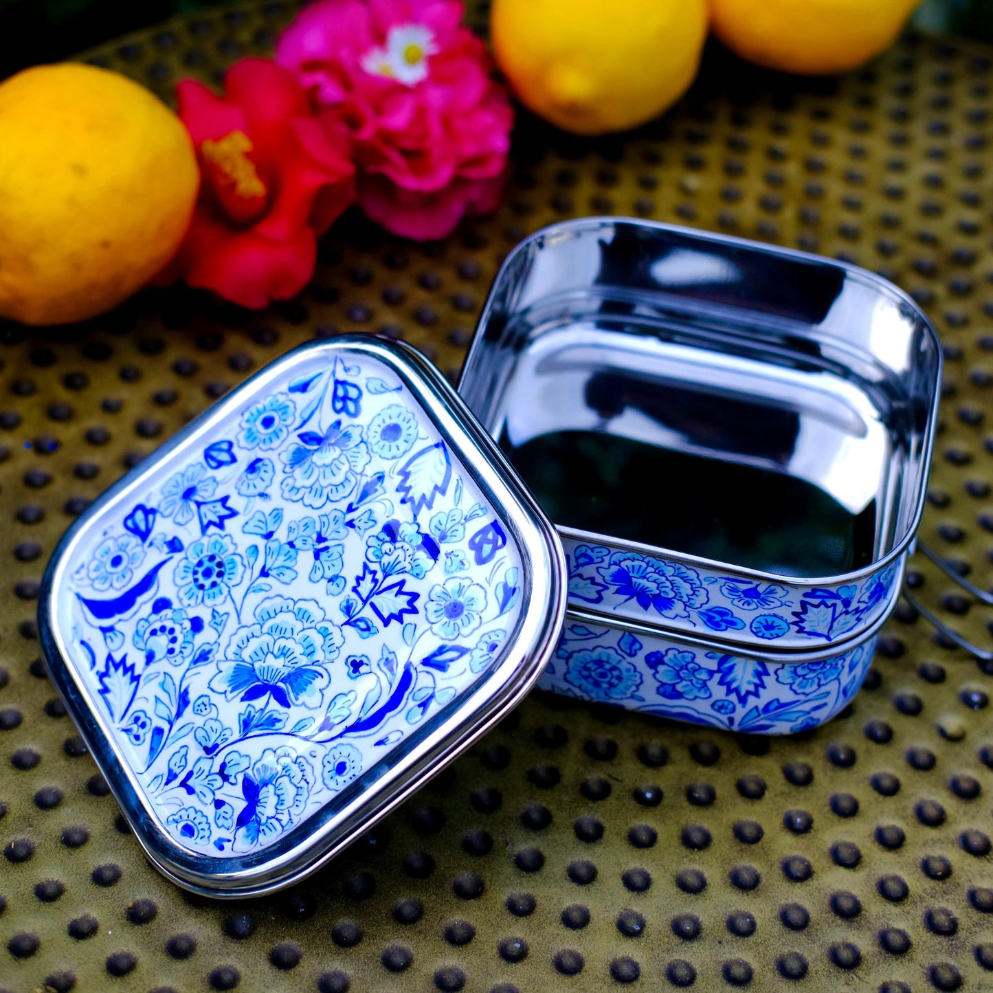 Porcelain Dreams - Hand Painted Stainless Steel Lunchbox