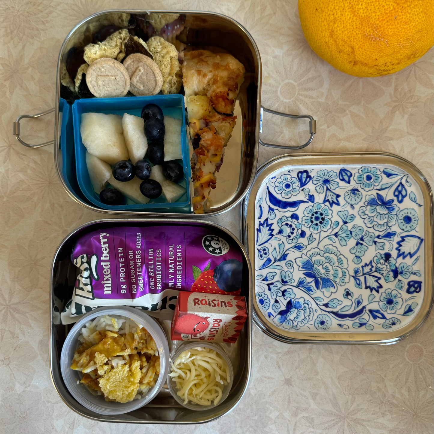 Porcelain Dreams - Hand Painted Stainless Steel Lunchbox