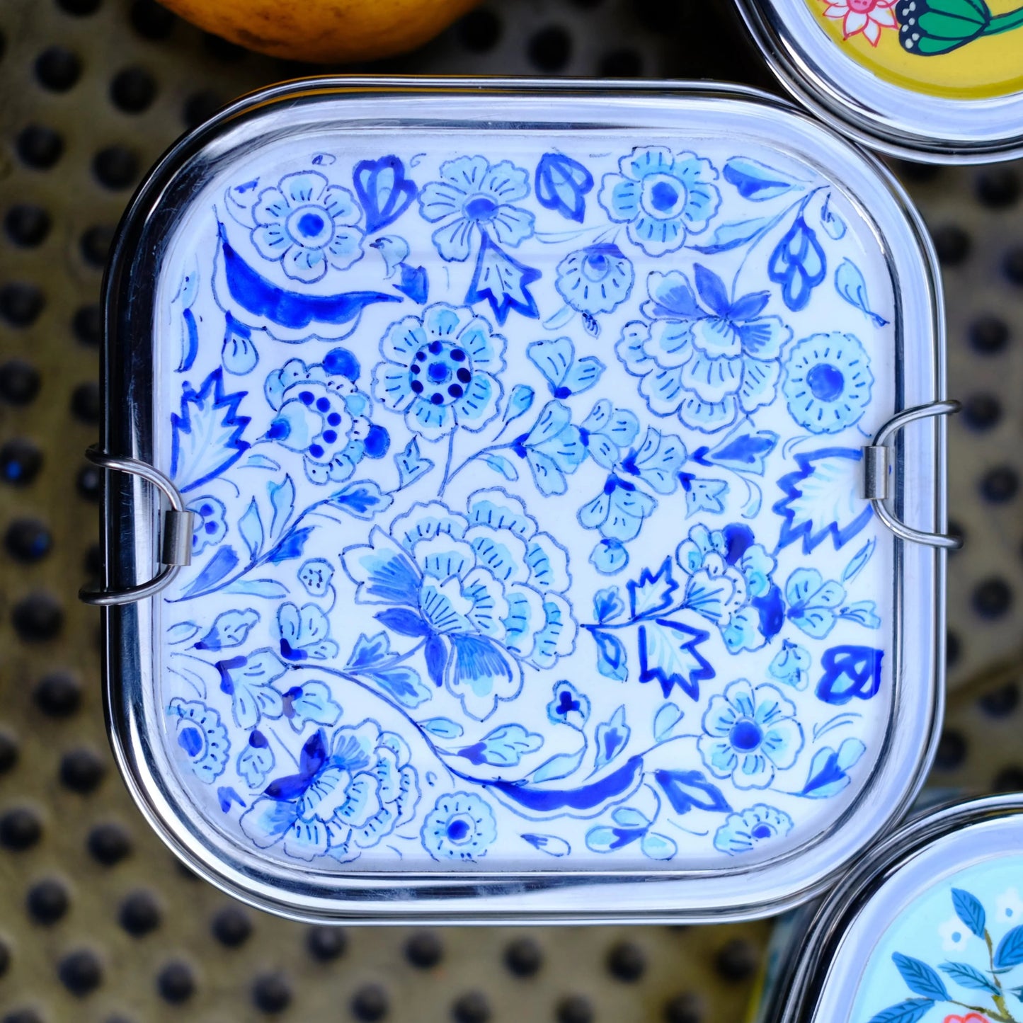 Porcelain Dreams - Hand Painted Stainless Steel Lunchbox